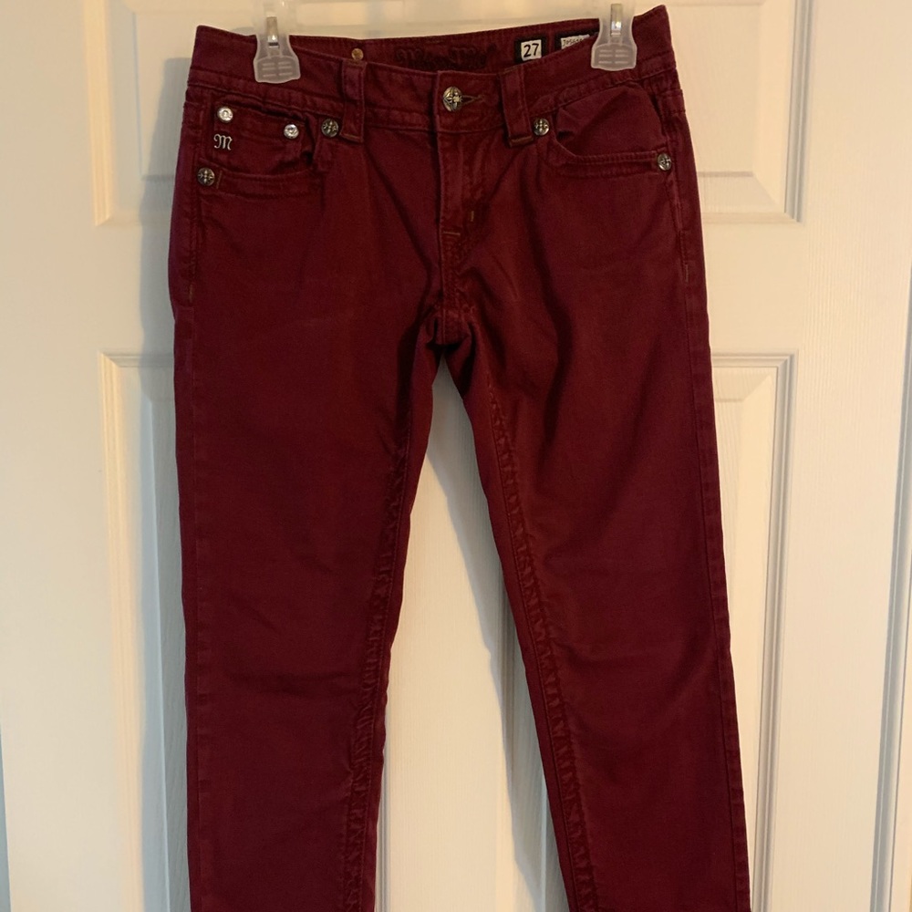 Miss Me Size 27 Burgundy
